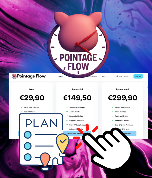 Étape 1 : Choisir un plan Pointage Flow sur la page de tarification.
