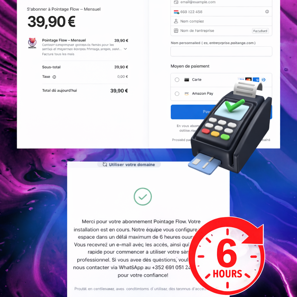 Étape 2 : Effectuer le paiement et attendre la validation automatique sous 6 heures maximum.
